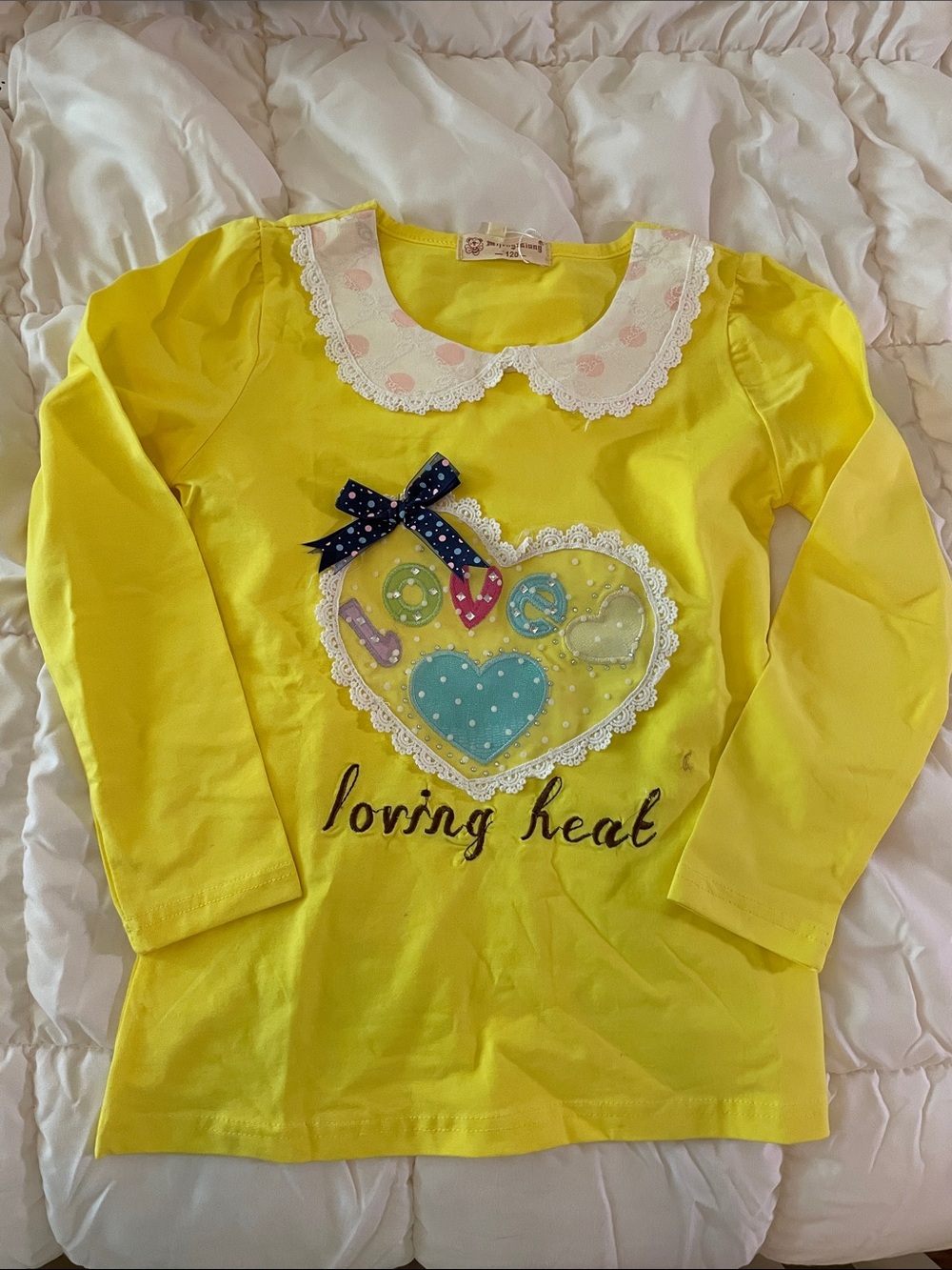 girls yellow long sleeve top